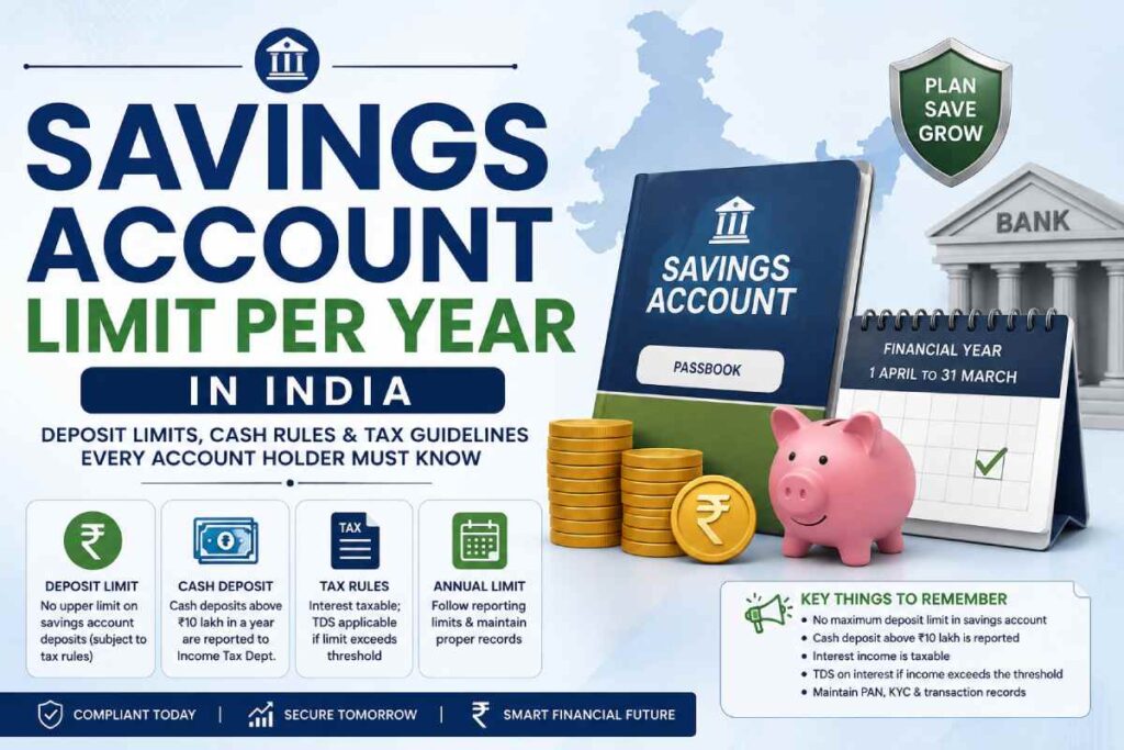 Savings Account Limit Per Year in India