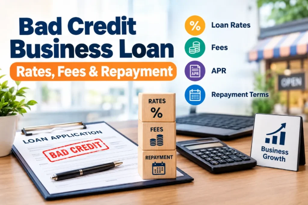 bad credit business loan rates, fees & repayment