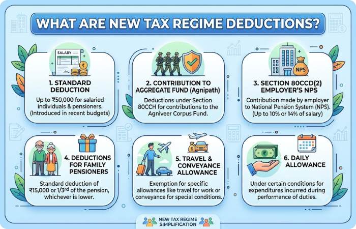 what are new tax regime deductions